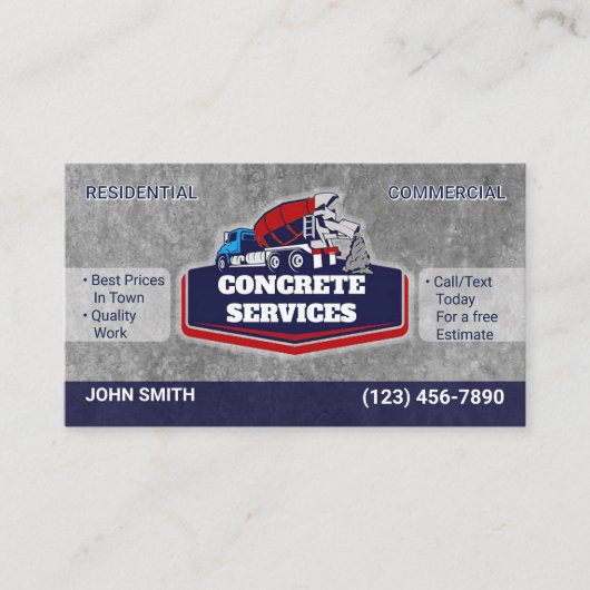 コンクリートサービス名刺 名刺 (正面)