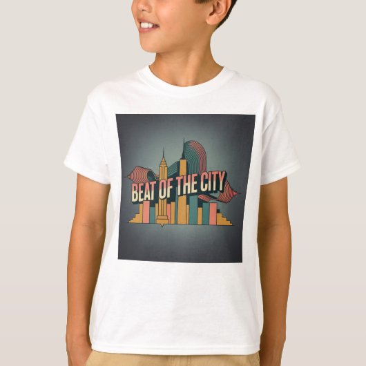 コンクリートジャングルのリズム ニューヨーク Tシャツ (正面)