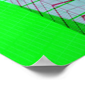 コンクリートジャングル抽象芸術建物アート ポスター (角)