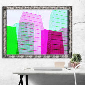 コンクリートジャングル抽象芸術建物アート ポスター