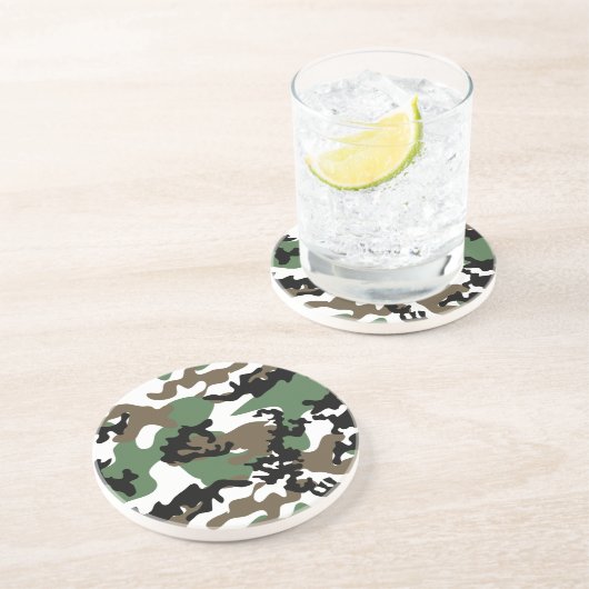 コンクリートジャングル迷彩柄サンドストーンコースター コースター (側面)