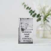 コンクリートステップの雑草名刺 名刺 (スタンド正面)