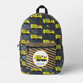 コンクリートセメントトラック建築トラック名 プリントバックパック (正面)