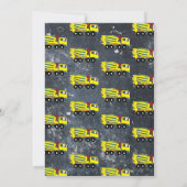 コンクリートセメントトラック建築トラック誕生日 招待状 (裏面)