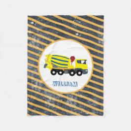 コンクリートセメントトラック建築トラック フリースブランケット