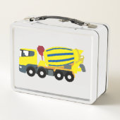 コンクリートセメントトラック建築トラック メタルランチボックス (裏面)