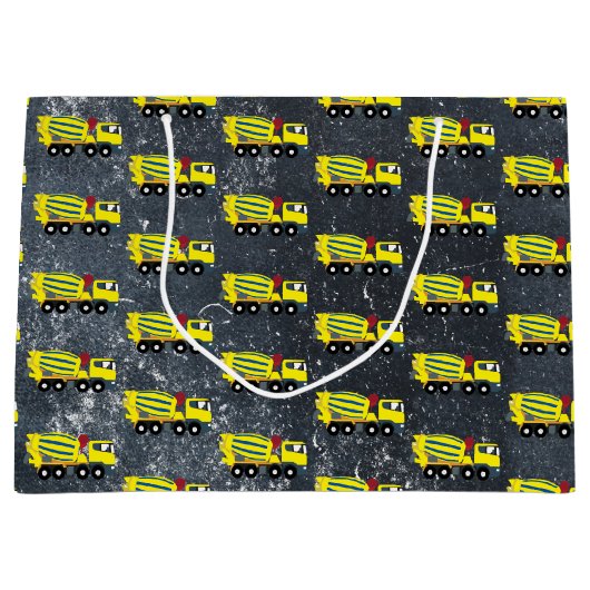 コンクリートセメントトラック建築トラック ラージペーパーバッグ (正面)