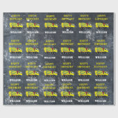 コンクリートセメントトラック建築トラック&名前 ラッピングペーパー (フラット)