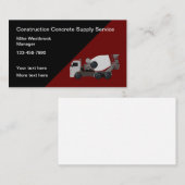 コンクリートセメントミキサー建築名刺 名刺 (正面/裏面)