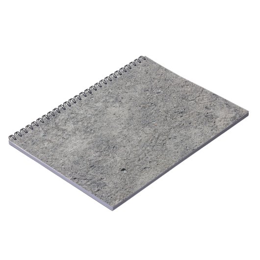 コンクリートセメント壁のグレーテクスチャ ノートブック (左側)