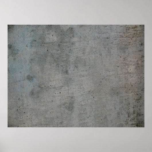 コンクリートセメント壁のグレーテクスチャ ポスター (正面)