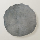 コンクリートセメント壁のグレーテクスチャ ラウンドクッション (裏面)