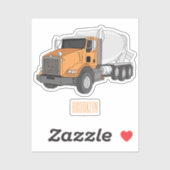 コンクリートセメント混合トラック漫画イラストレーション シール (シート)