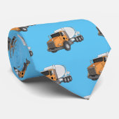 コンクリートセメント混合トラック漫画イラストレーション ネクタイ (ロール)