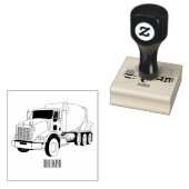 コンクリートセメント混合トラック漫画イラストレーション ラバースタンプ (押印)