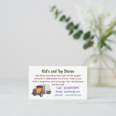 コンクリートセメント混合トラック漫画イラストレーション 名刺 (スタンド正面)