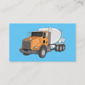 コンクリートセメント混合トラック漫画イラストレーション 名刺 (裏面)