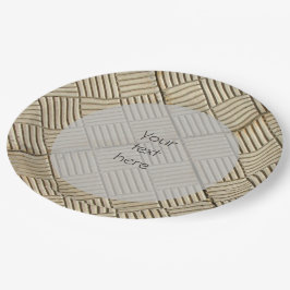 コンクリートタ地中海のイルのパターン文字 ペーパープレート