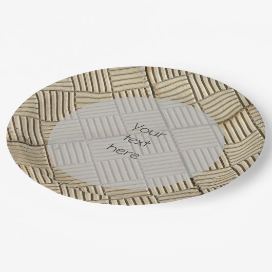 コンクリートタ地中海のイルのパターン文字 ペーパープレート (アングル)