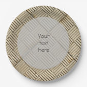 コンクリートタ地中海のイルのパターン文字 ペーパープレート (正面)