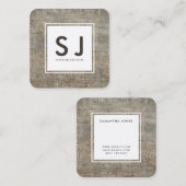 コンクリートテクスチャシンプルのモダンインテリア設計 スクエア名刺 (正面/裏面)
