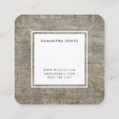 コンクリートテクスチャシンプルのモダンインテリア設計 スクエア名刺 (裏面)