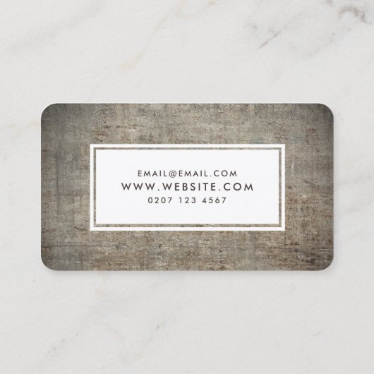 コンクリートテクスチャシンプルインテリアデザモダンイナー 名刺 (裏面)