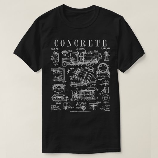 コンクリートトラック運転用セメントミキサーレトロヴィンテージP Tシャツ (デザイン正面)