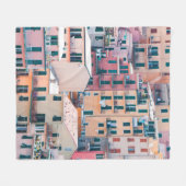 コンクリートハウスの建築撮影方法 フリースブランケット (正面(横))