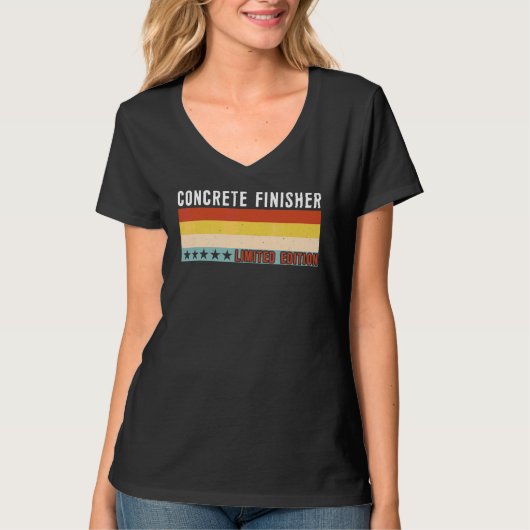 コンクリートフィニッシャー職種専門職労働者認定 Tシャツ (正面)