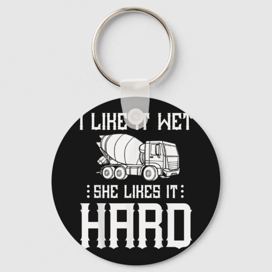 コンクリートフィニッシャ作業者セメントミキサートラックドライバー キーホルダー (正面)