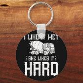 コンクリートフィニッシャ作業者セメントミキサートラックドライバー キーホルダー (正面)