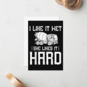 コンクリートフィニッシャ作業者セメントミキサートラックドライバー ノートカード (正面/裏面インサイチュ)