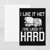 コンクリートフィニッシャ作業者セメントミキサートラックドライバー ノートカード (正面/裏面)