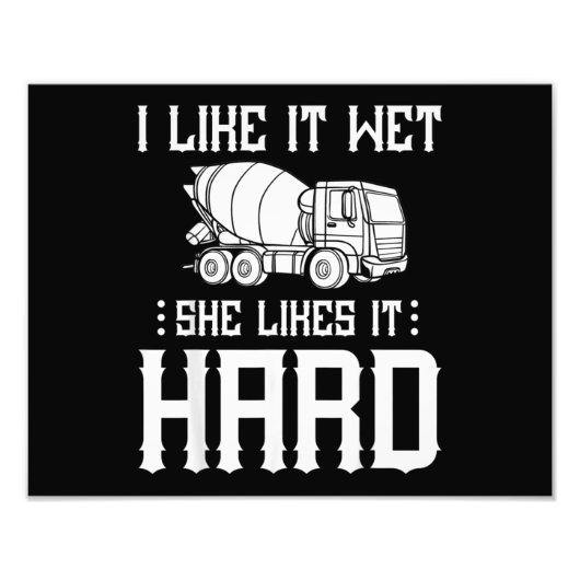 コンクリートフィニッシャ作業者セメントミキサートラックドライバー フォトプリント            (正面)