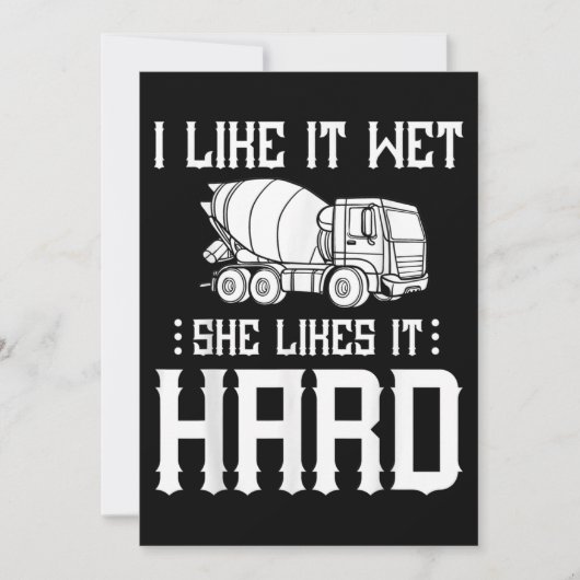 コンクリートフィニッシャ作業者セメントミキサートラックドライバー 招待状 (正面)