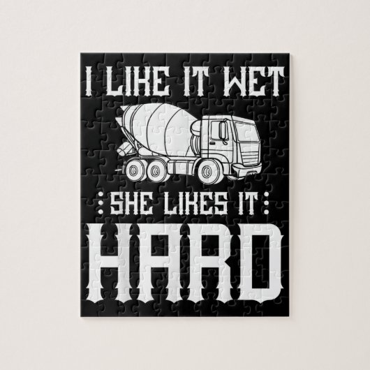 コンクリートフィニッシャ作業者セメントミキサートラックドライバ ジグソーパズル (縦)