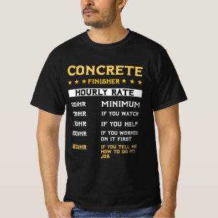 コンクリートフィニッシャ時給ギフトセメントミキサー Tシャツ