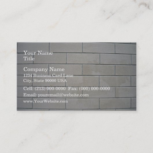 コンクリートブロックの質 名刺 (正面)