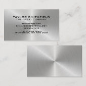 コンクリートプロフェッショナル金属銀ビジネスカード 名刺 (正面/裏面)