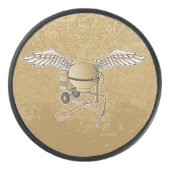 コンクリートミキサーのベージュ アイスホッケーパック (正面)