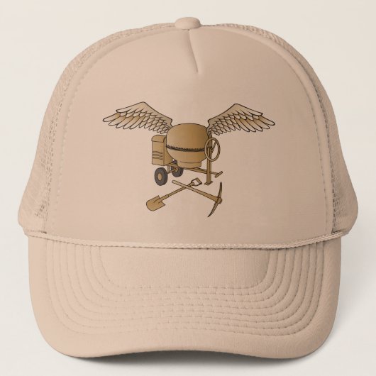 コンクリートミキサーのベージュ キャップ (正面)