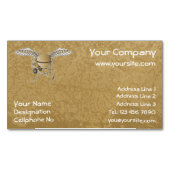 コンクリートミキサーのベージュ マグネット名刺 (正面)