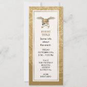 コンクリートミキサーのベージュ 招待状 (裏面)