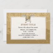 コンクリートミキサーのベージュ 招待状 (裏面)