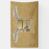 コンクリートミキサーのベージュ 横断幕 (縦)