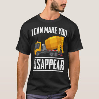 コンクリートミキサートラックコンスターを消すことができる Tシャツ