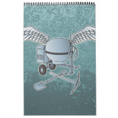 コンクリートミキサーブルーグレー カレンダー (カバー)