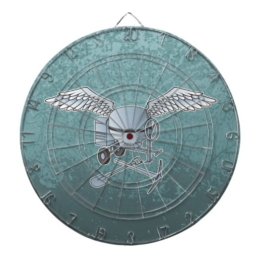 コンクリートミキサーブルーグレー ダーツボード (正面)