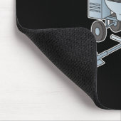 コンクリートミキサーブルーグレー マウスパッド (コーナー)